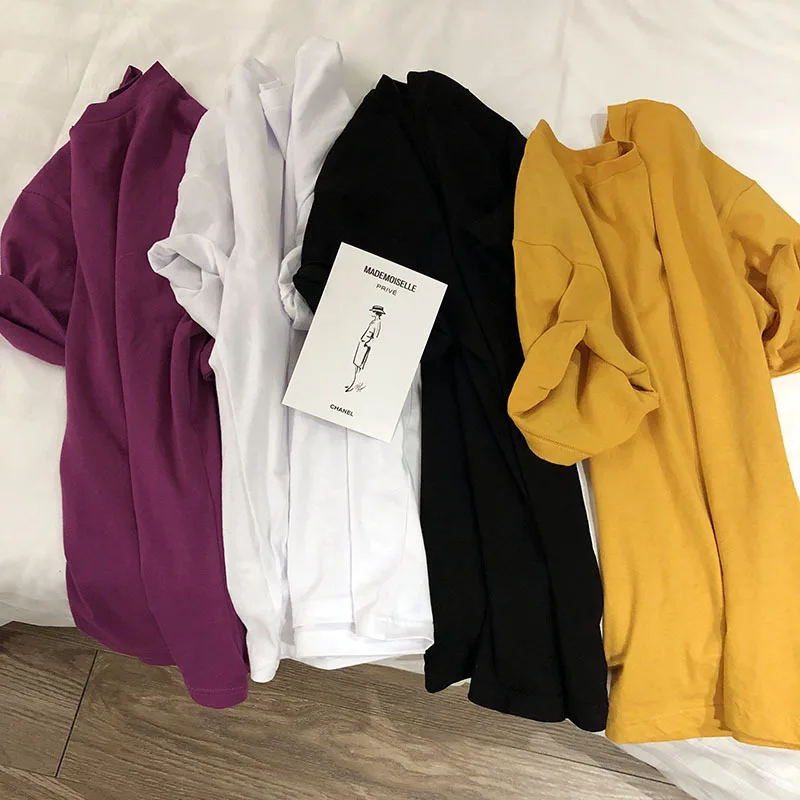 

Mooirue 2018 Spring Summer Funny Casual T-shirt T Shirt Woman Korean O Neck Short Sleeve Stripe Printed New Loose Cotton Tops