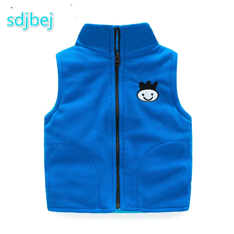 

Girls Sports Vests spring autumn 2~7Years kids fleece Sports Jackets Vest Boy Children stand collar Cartoon Girls Sports Vests