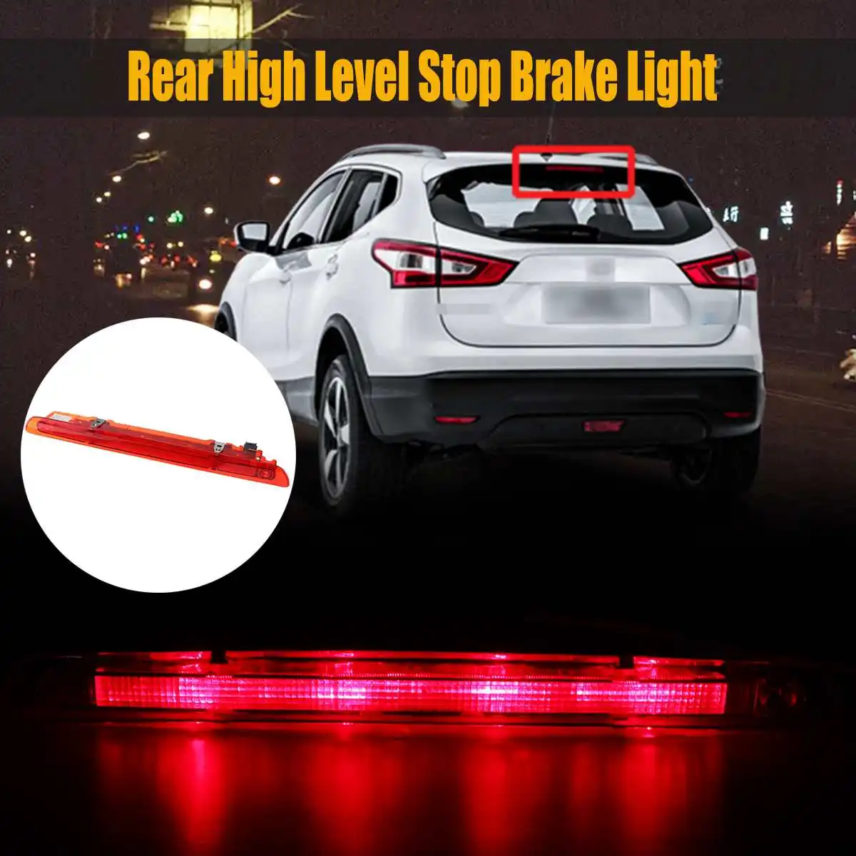 

Car Third Brake Light 12V 1.26W Auto LED Rear Third Brake Lights Tail High Mount Stop Lamp Red for Nissan Qashqai 2006-2014