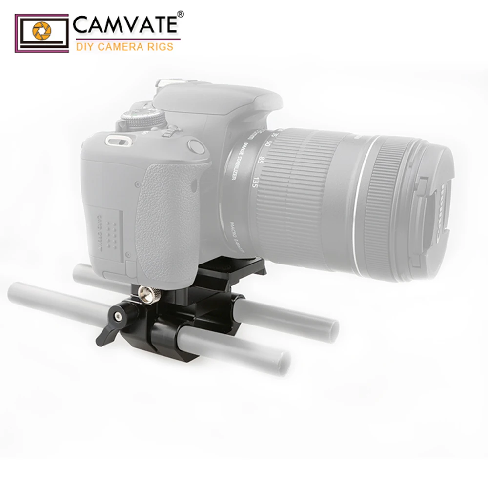 CAMVATE Manfrotto QR опорная пластина раздвижное крепление с 15 мм двойной стержень зажим