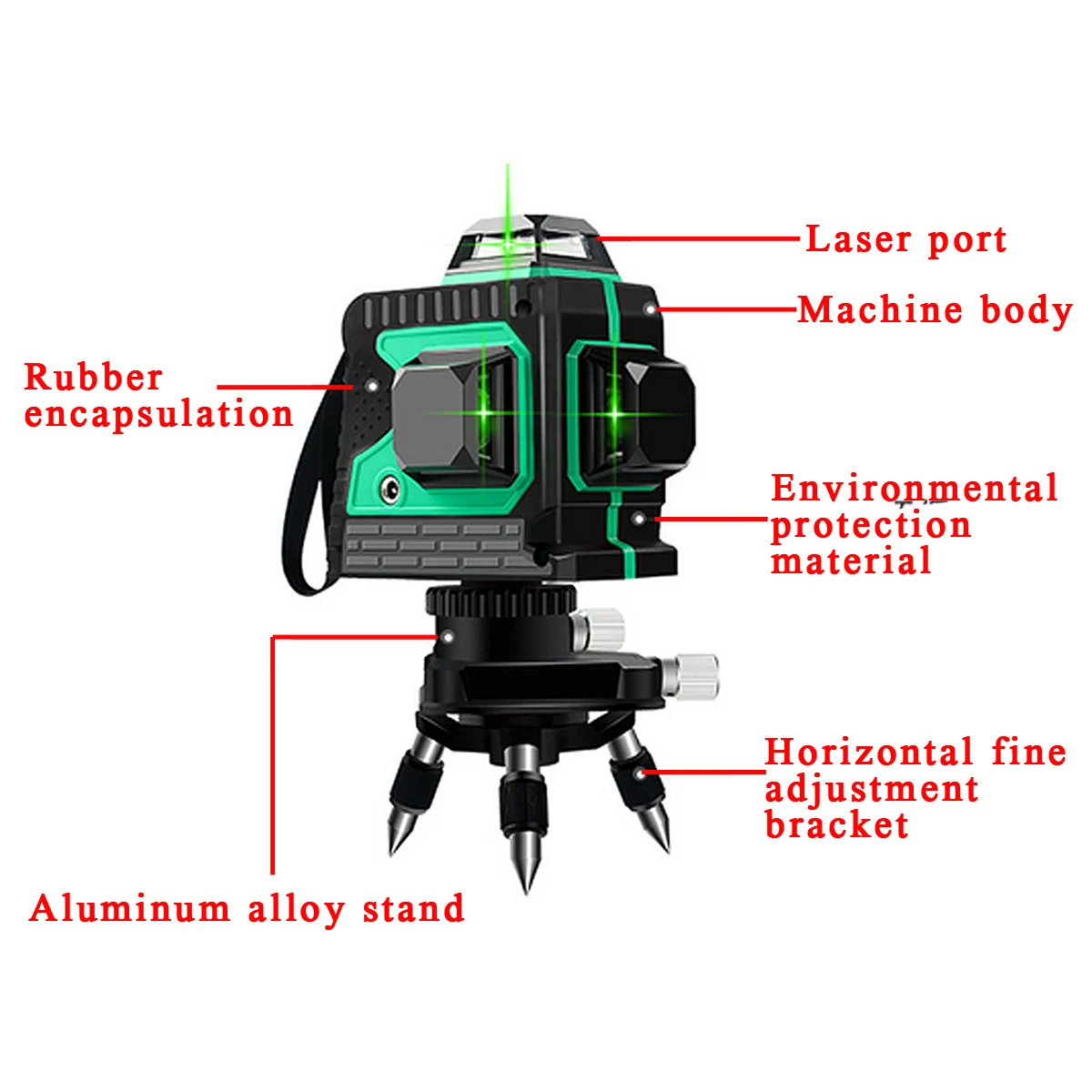 4/8/12 линия 3D зеленый светильник лазерный уровень измерения самовыравнивающийся 360 горизонтальный вертикальный крест супер мощный лазерный луч w/штатив-Трипод