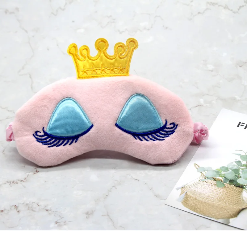 1PCS Crown Eye Mask Party Princess Color Variety Sleep Mask Sleeping Beauty Unicorn Eyeshade Suitable for Travel Home Plush Gift