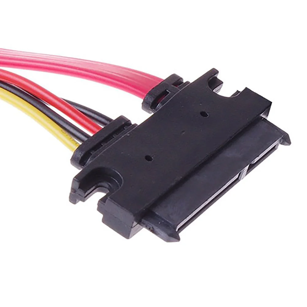 Новый 30 см комбо 15Pin мощность + 7Pin кабель для передачи данных Molex К Serial ATA свинцовый