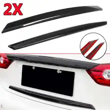 1 пара накладка на заднюю панель багажника для Infiniti Q50-17 S настоящая карбоновая накладка на заднюю панель автомобиля-Стайлинг наклейка на крыло багажника накладки