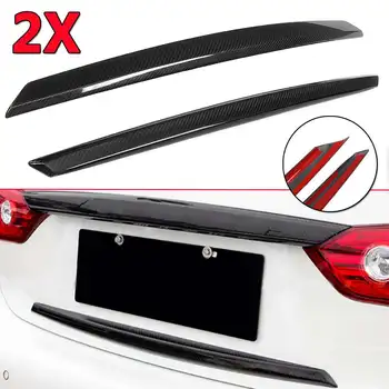 

1 Pair Rear Trunk Plate Trim Cover For Infiniti Q50 2014-17 S Real Carbon Fiber Rear Car-Styling Sticker Trunk Wing Trim Covers