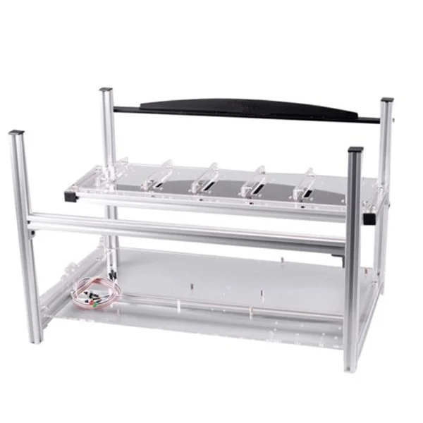 Aluminum Open Air Miner Frame Mining Rig Case Set For 6 GPU ETH BTC Ethereum FFC For PCI-E Extender Cable Aluminum Open Air Miner Frame Mining Rig Case Set For 6 GPU ETH BTC Ethereum FFC For PCI-E Extender Cable
