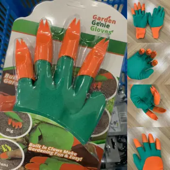 

Hirigin Garden Gloves For Digging Planting With 4 ABS Plastic Claws Gardening Hot