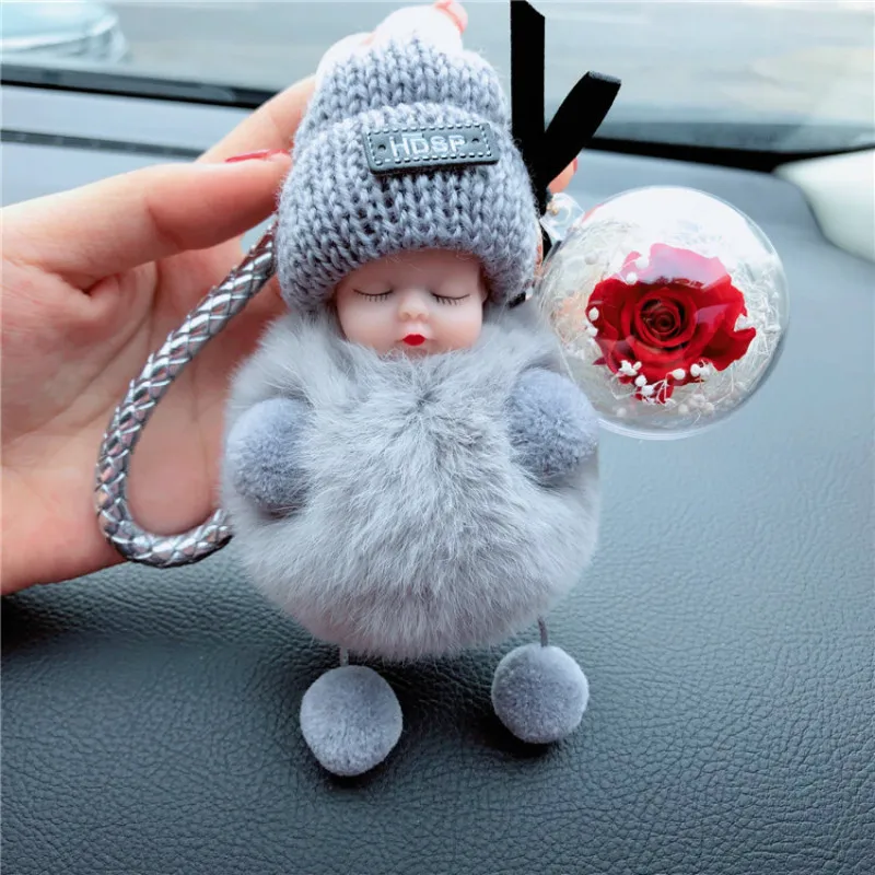 

15CM kawaii keychain Doll Plush keychain Female Gift llaveros Plush Dolls Toy Girls Bag Car Key Pendant toys for women