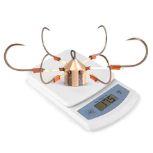 С высоким содержанием углерода Сталь рыболовный крючок 6-в-1 крючки с вес грузила рыбалки рыболовные снасти Pesca шестиугольник якорных крючка