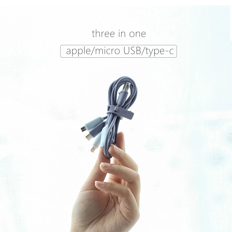 3 في 1,1 m بيانات كابل + سريع تهمة كابل ، 2.4A ، مستقرة و نقل سريع سلك ، مصغرة USB نوع-c و ل iphone/ipad البيانات سلك