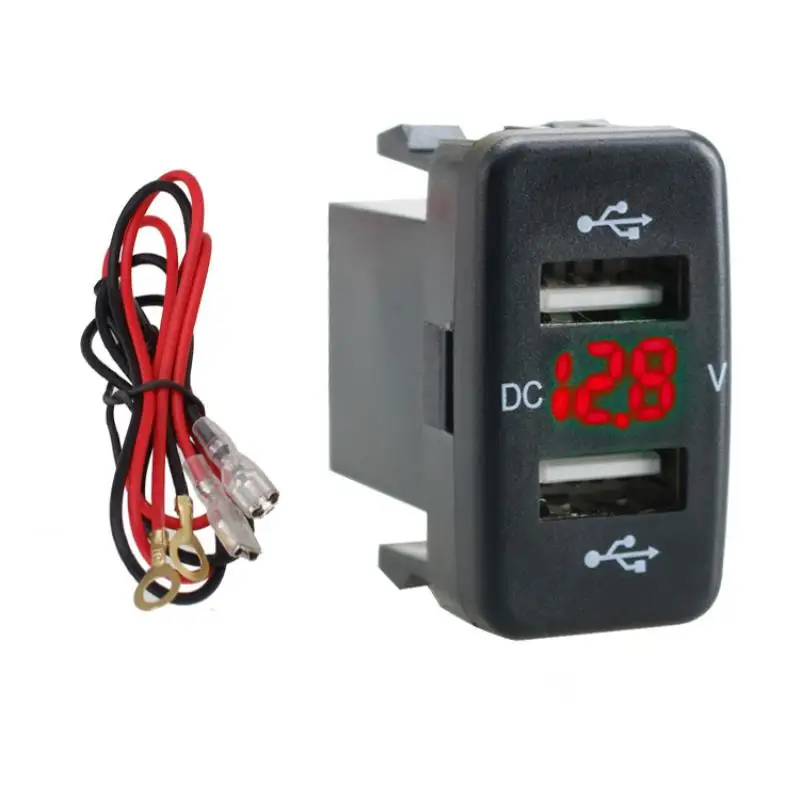 4.2A гнездо автомобильного зарядного устройства двойной USB порт зарядки вольт дисплей адаптер для Toyota двойной зарядное устройство USB розетка ... 4.2A гнездо автомобильного зарядного устройства двойной USB порт зарядки вольт дисплей адаптер для Toyota двойной зарядное устройство USB розетка ...