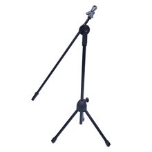 Профессиональная Поворотная стрела напольная микрофонная тренога напольная стойка регулируемая микрофонная клипса держатель Съемная сценическая микрофонная стойка