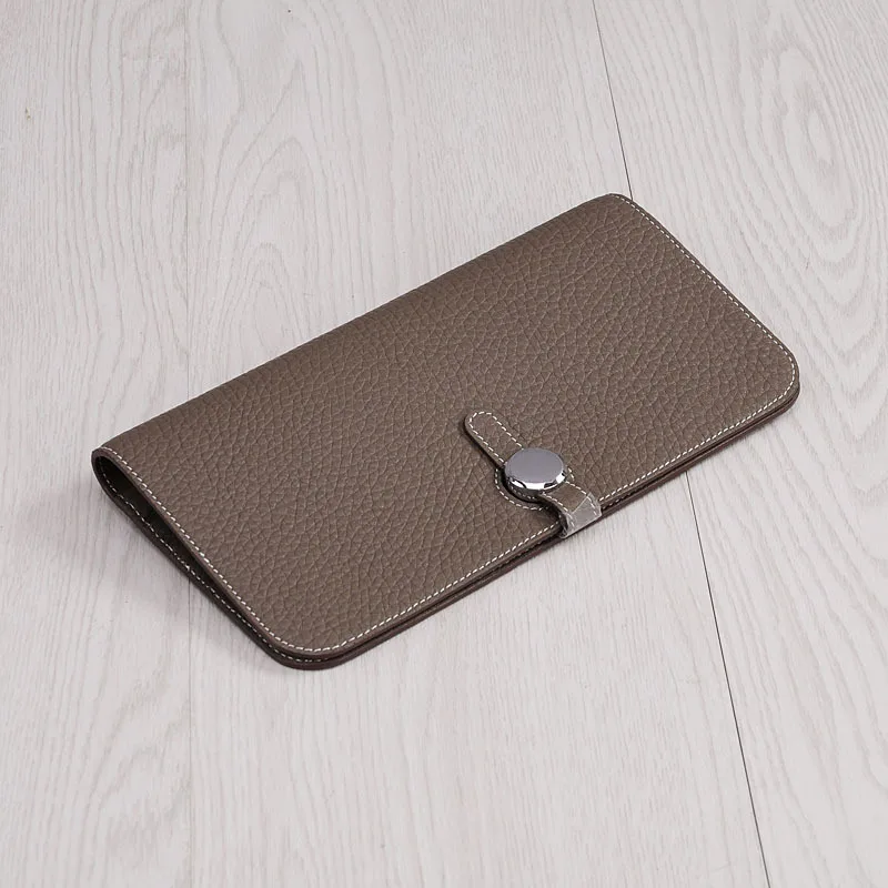 

TOPEST Ma'am Wallet Woman Long Fund Genuine Leather Thin Women's Hasp Wallet
