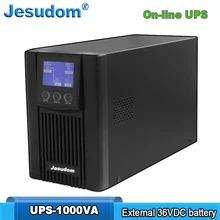 Онлайн UPS 1000VA/800W внешние 36VDC батареи банк Чистая синусоида источник бесперебойного питания для компьютера комнаты сервера