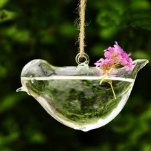 Прозрачная стеклянная ваза для птиц, бутылка, гидропонный контейнер для растений, домашний сад, Свадебный декор, Цветочная подвесная стеклянная ваза, аквариум для рыбы