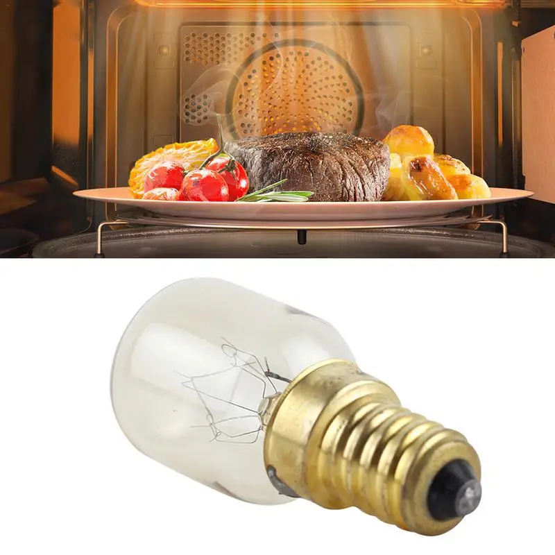 5 PCS T25 E14 25W Microwave Oven Bulb High Temperature Resistant 300 Celsius Small Glass Lamp
