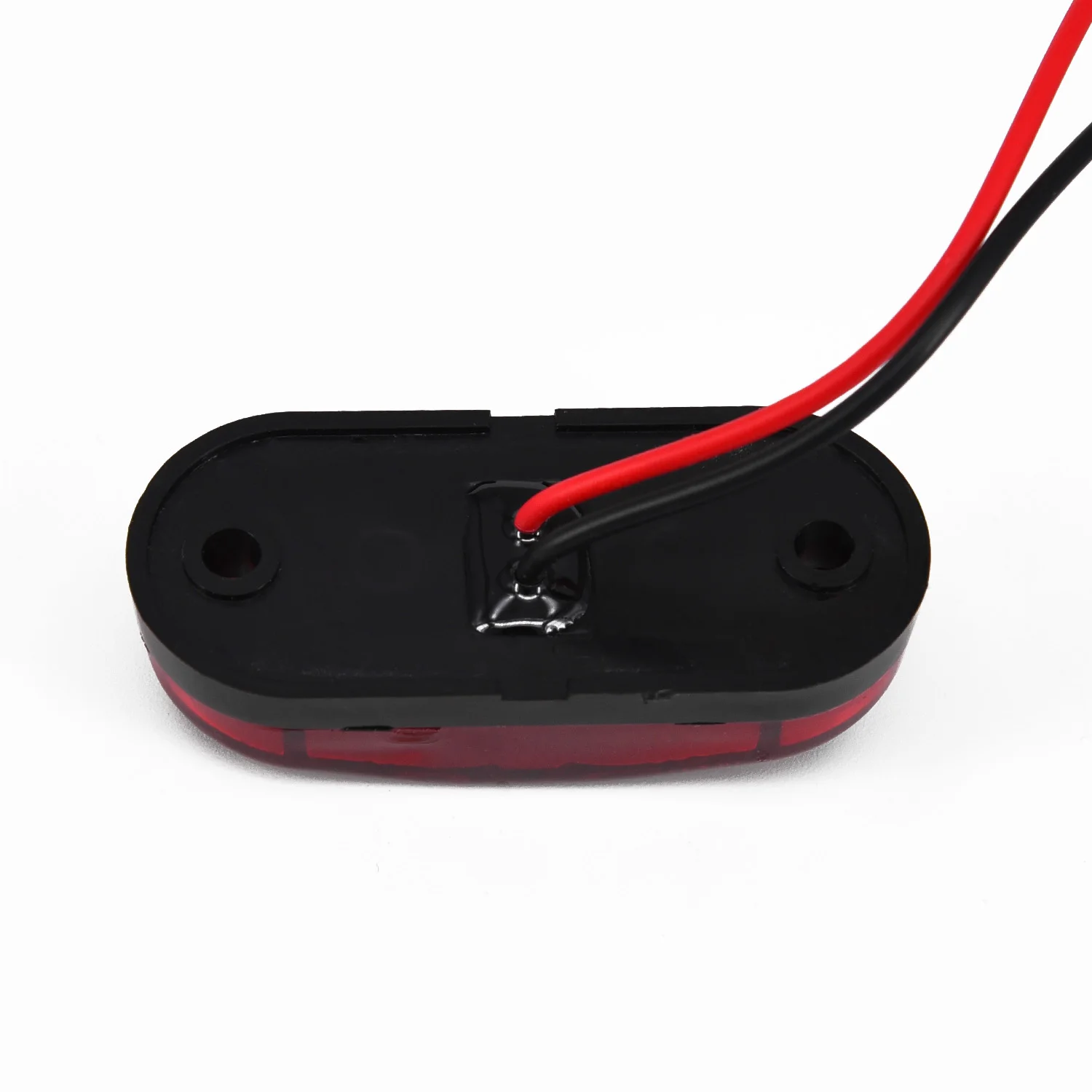 

2x 12V Red 2 LED Oval Trailer Truck Taillight Rear Stop Turn Tail Brake Lights