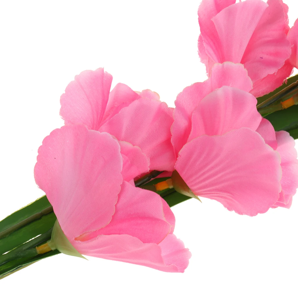 Искусственные одностворчатые шелковые цветы гладиолус цветы со стеблем розовые для свадьбы, дома, вечерние украшения