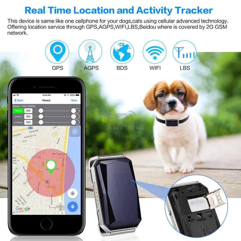 Nueva llegada IP67 impermeable Collar del animal dom茅stico GSM AGPS Wifi LBS Mini GPS Tracker para mascotas perros gatos ganado ovejas DE SEGUIMIENTO DE Nueva llegada IP67 impermeable Collar del animal dom茅stico GSM AGPS Wifi LBS Mini GPS Tracker para mascotas perros gatos ganado ovejas DE SEGUIMIENTO DE