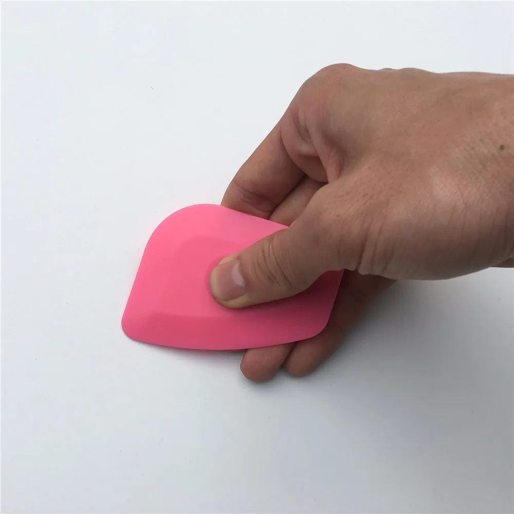 

100pcs/Lot Hard Cleaning Tool Wrapping Tool Pink Mini Squeegee Small Scraper For Home Office Vehicle