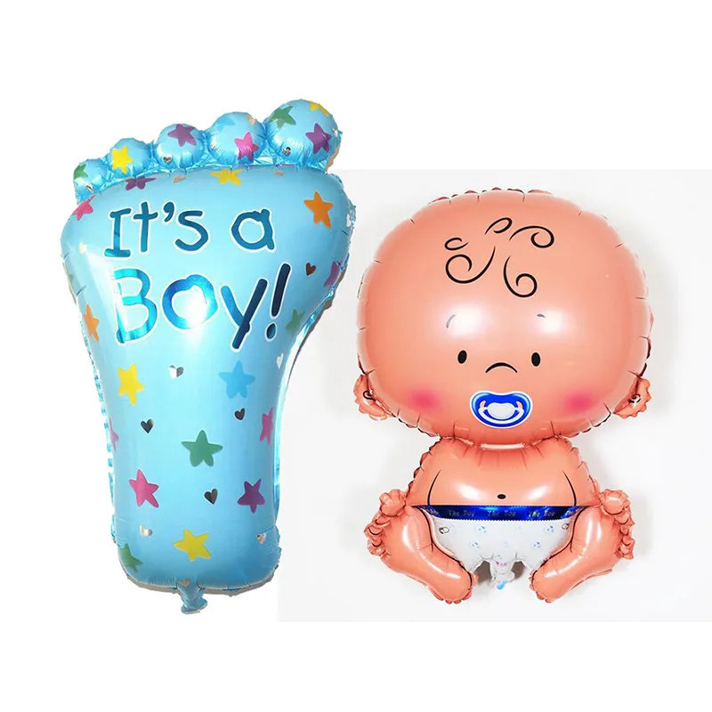 

2pcs/set Foot and Baby Shape Balloon Toys Baby Birthday Party Kids Shower Decoration Gifts