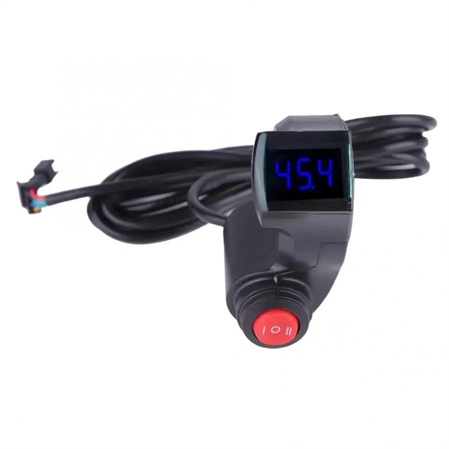 Top Electric Scooter Thumb Throttle with LCD Digital Battery Voltage Display and 3 Speed Switch for Bike Bicycle E-bike Motor 3 Top Electric Scooter Thumb Throttle with LCD Digital Battery Voltage Display and 3 Speed Switch for Bike Bicycle E-bike Motor 3