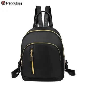 

2019 Casual Oxford Backpack Women Black Waterproof Nylon School Bags for Teenage Girls High Quality Fashion Travel Tote Backpack