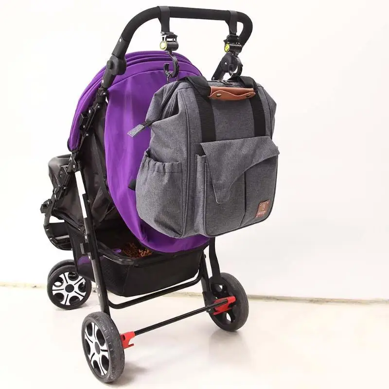 

Multifunctional Stylish Mummy Diaper Bags Solid Color Backpack Baby Care Multi-function Diaper Bag Backpack Nappy Baby Bag