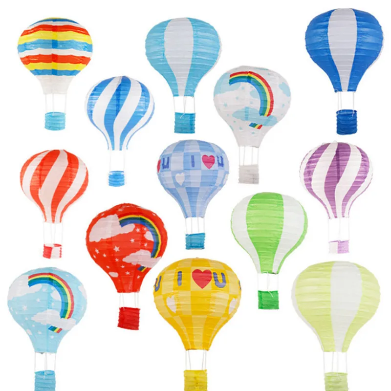 

Colorful Rainbow Hot Air Balloon Paper Lantern Xmas Birthday Party Wedding Creative Decor Well Festive Party Supplies Hot Sales
