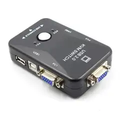 Новый 2 Порты USB VGA KVM переключатель коробка для мышь клавиатура Монитор обмен компьютер PC