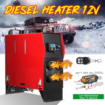 

8KW 12V Integration 4 Holes Air D iesels air parking heater LCD Screen Switch Car Heater With Remote Control Saving Space