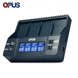 Opus BT-C900 9 V lcd интеллектуальное зарядное устройство 4 слота Li-Ion NiMh батареи зарядное устройство для Ni-Cd и Ni-mh перезаряжаемые батареи