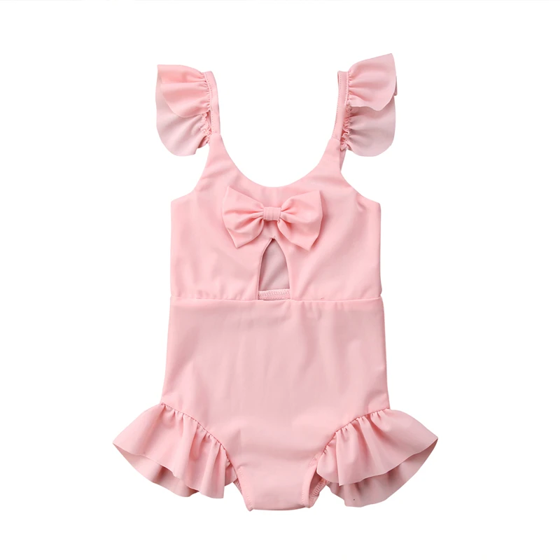 Girls Swimwear Cute Kids Swimsuit with Bowknot 2018 Baby Girl Bathing Suit One Pieces Swim Wear For Children Swimming Costume