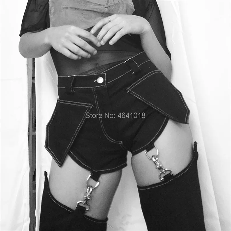 

patchwork hollow out pants women button zipper fly waist cargo pants fashion street female workout casual trousers