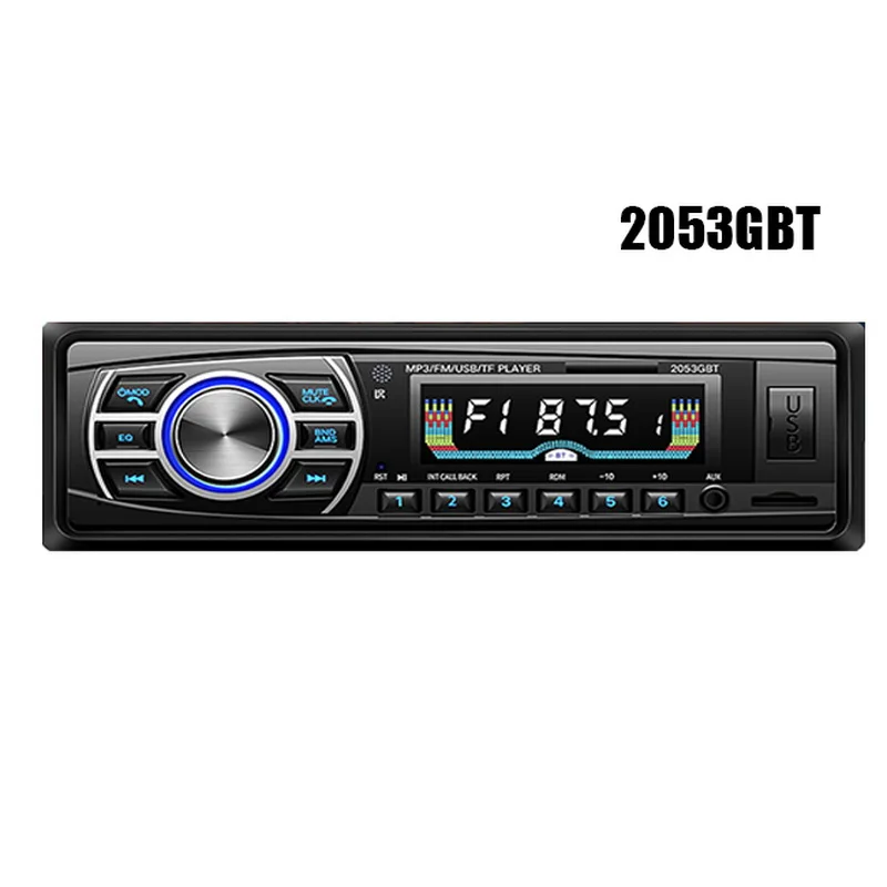 1 Din EQ управление звуком SD-карта 12 В / 24 В Блок питания Автомобильный стерео FM-тернер Автомобильный радиоприемник Автомо