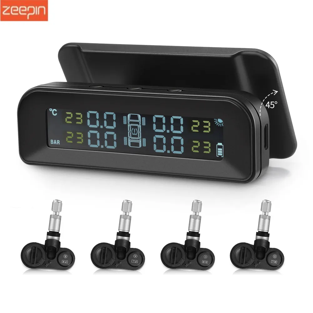 ZEEPIN C260 Tire Pressure Monitoring System Solar TPMS Universal Real