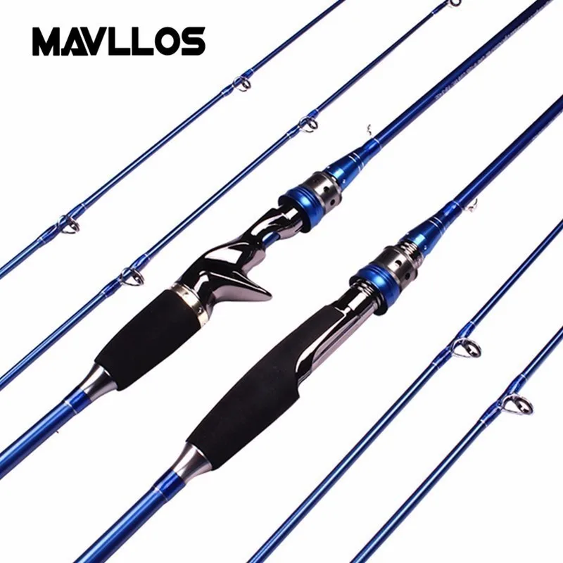 baratas Mavllos ML Dicas Casting1.8m 2.1 m Isca de Carbono Vara de Pesca Fiação Peso 3 20g Ação Rápida Ultraleve haste de água salgada Fiação