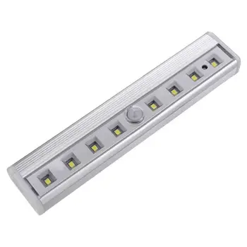 

Battery Powered 8LED PIR Motion Sensor Night Light Magnetic Wardrobe Closet Stair Lamp Human Body Induction Cabinet Light