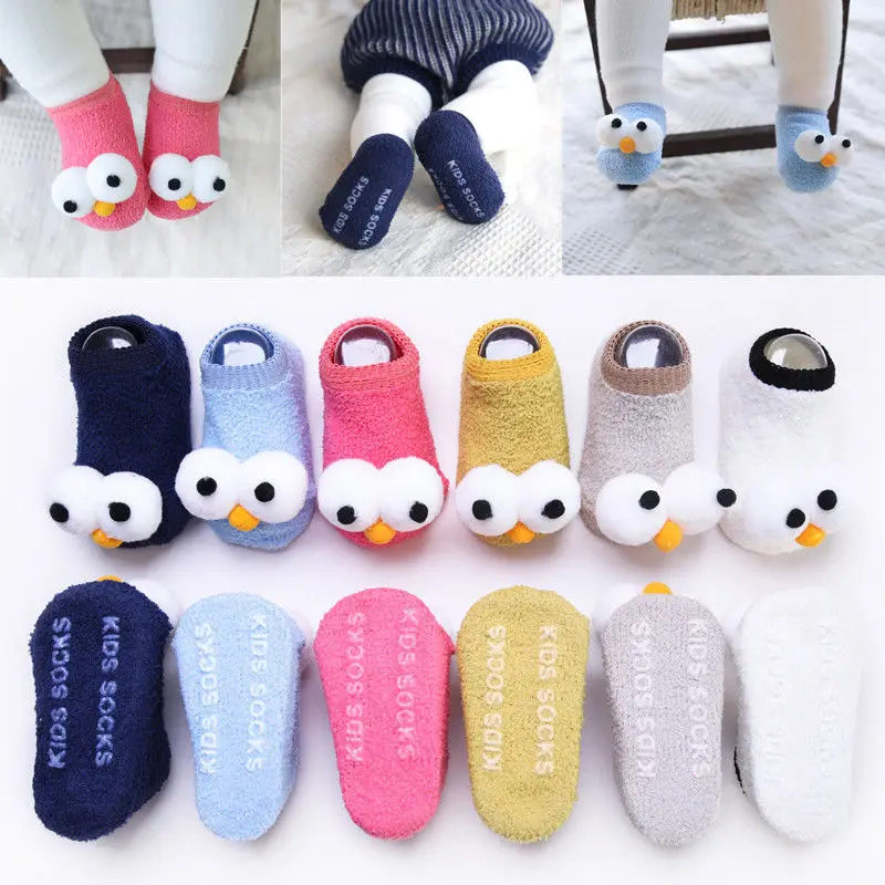 

0-3T Newborn Kids Baby Socks Boy Girl Winter Unisex Wool Socks Warm Thick Children Cotton Non-slip Home Floor Cute sock shoes