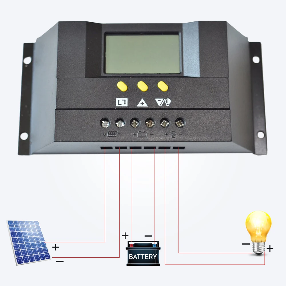 Контроллер солнечной панели EASUN PWM 20A 30A регулятор заряда Защита аккумулятора 12 В 24