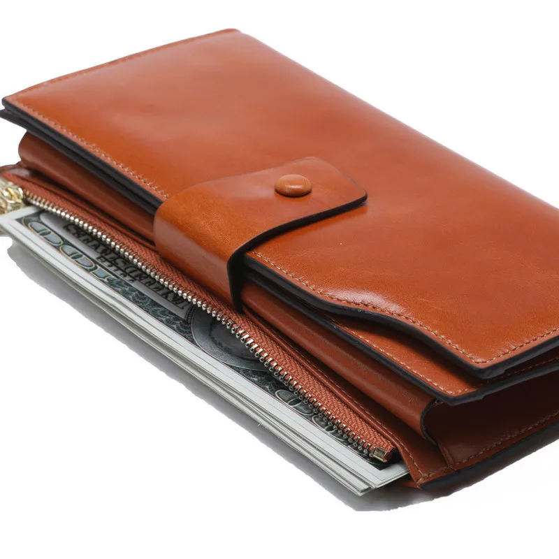 Модный женский кошелек из натуральной кожи, Женский карман для сотового ...