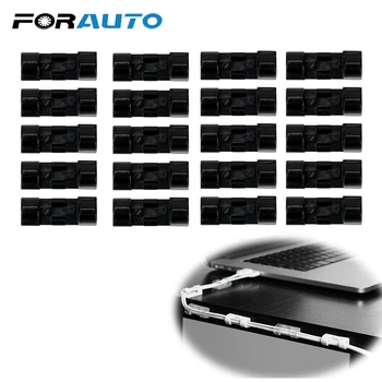 

FORAUTO 20 Pieces/lot Fixed Car Wire Cable Clips USB Cord Holder Organizer Wire Fixing Clamp Clip Solid Line Clamp Car-styling
