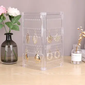 

Creative Screen Earring Ear Stud Display Rack Clear Earrings Ear Studs Necklace Multifunctional Plastic Jewelry Display