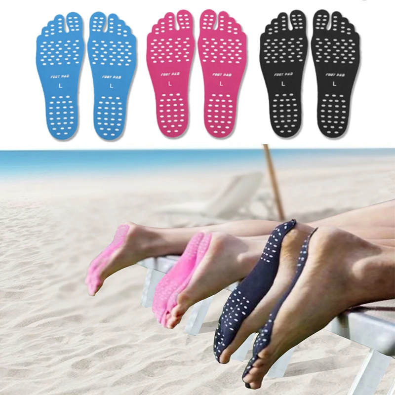 

1 Pair Stickers Shoes Feet Care For Stick On Soles Sticky Pads Beach Sock Waterproof Hypoallergenic Adhesive Foot Care Pads