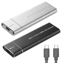 USB3.1 тип-c к M.2 M ключ NVMe SSD коробка твердотельный накопитель Корпус чехол 10 Гбит/с высокоскоростной жесткий диск корпус