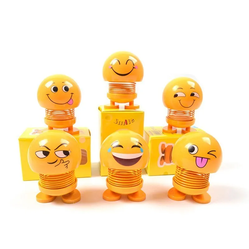 

Home Decoration Emoji Shaking Head Doll Funny Dancing Figurine Car Dashboard Ornaments Creative Kids Gift Adornos Para Casa