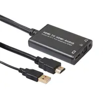 

4K HDMI to HDMI+SPDIF Optical Toslink 3.5mm Stereo Audio Extractor Converter For The Synchronization Of Audio Signal Separation