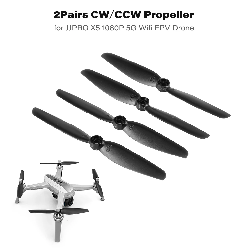 

2Pairs Drone CW/CCW Propeller Blade for JJPRO X5 1080P 5G Wifi FPV RC Drone with Camera Parts