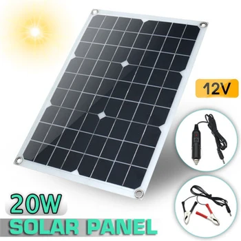 

Solar Panel USB For Phone Lighting Car Charger Solar Panel with 10A 20A Charger Controller Semi Solar Charger Battery Boat