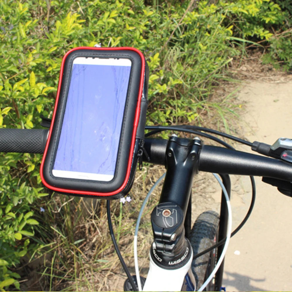 Motorcycle Bicycle Bracket Rearview /Handlebar Holder Mount Waterproof Bag Pouch Cover Case for Universal Mobile Phone GPS | Автомобили и